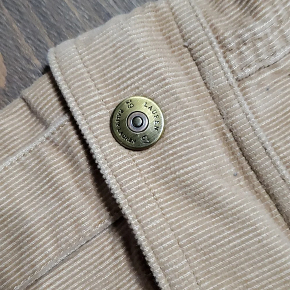 Lauren Ralph Lauren tan corduroy cargo pants excellent condition - Picture 3 of 9